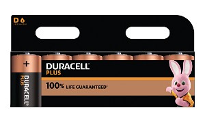 Duracell Plus Power tipo D (paquete de 6)