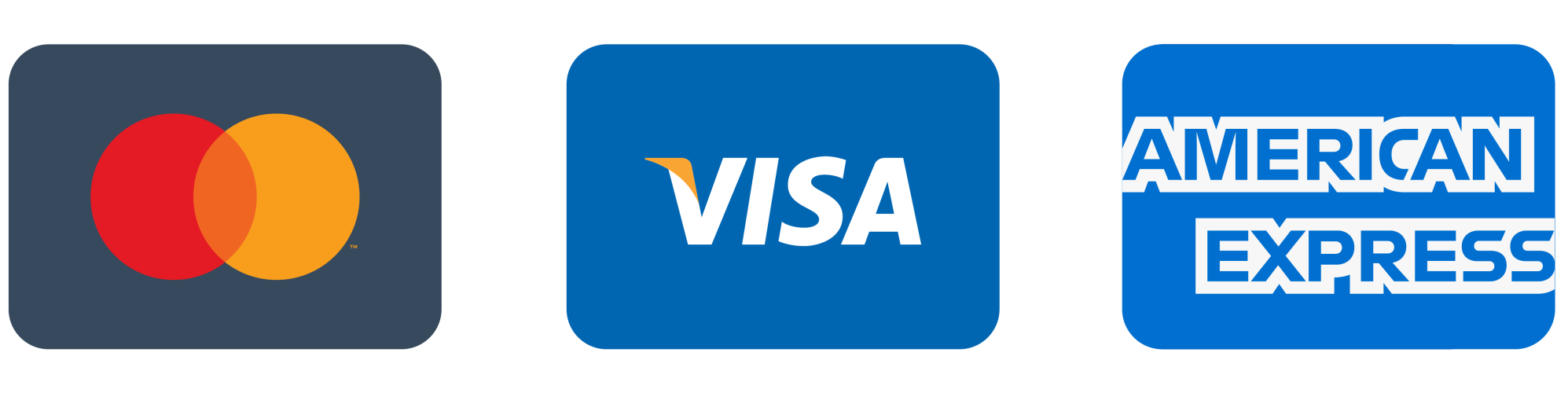 Aceptamos la mayoría de las tarjetas bancárias, incluidas las Mastercard, Visa, Maestro y American Express.