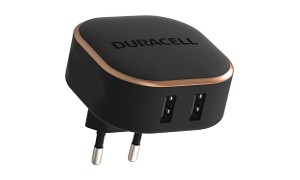 Cargador USB de 2x2,4A para móviles y tabletas Duracell